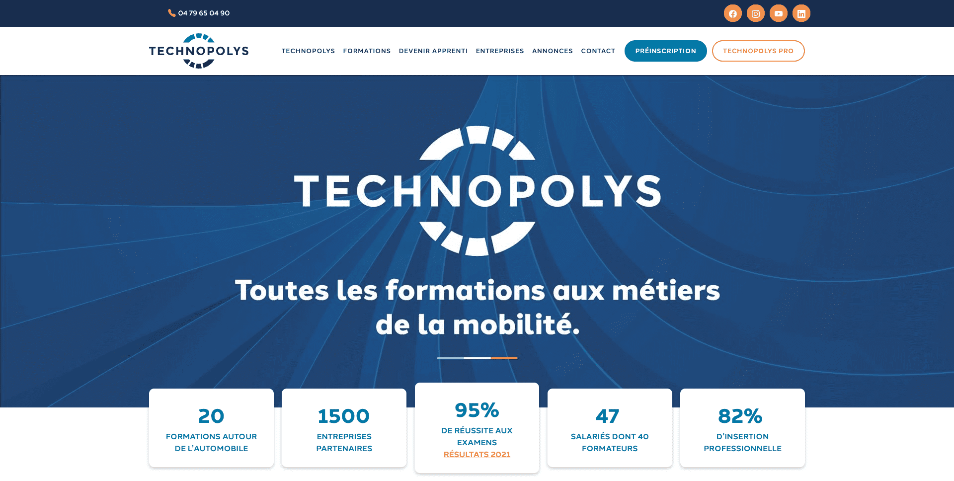 Création d'un site de formation chez Technopolys à chambéry