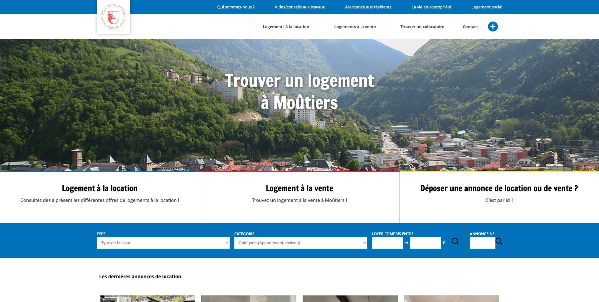 Site wordpress Logement à Moûtiers