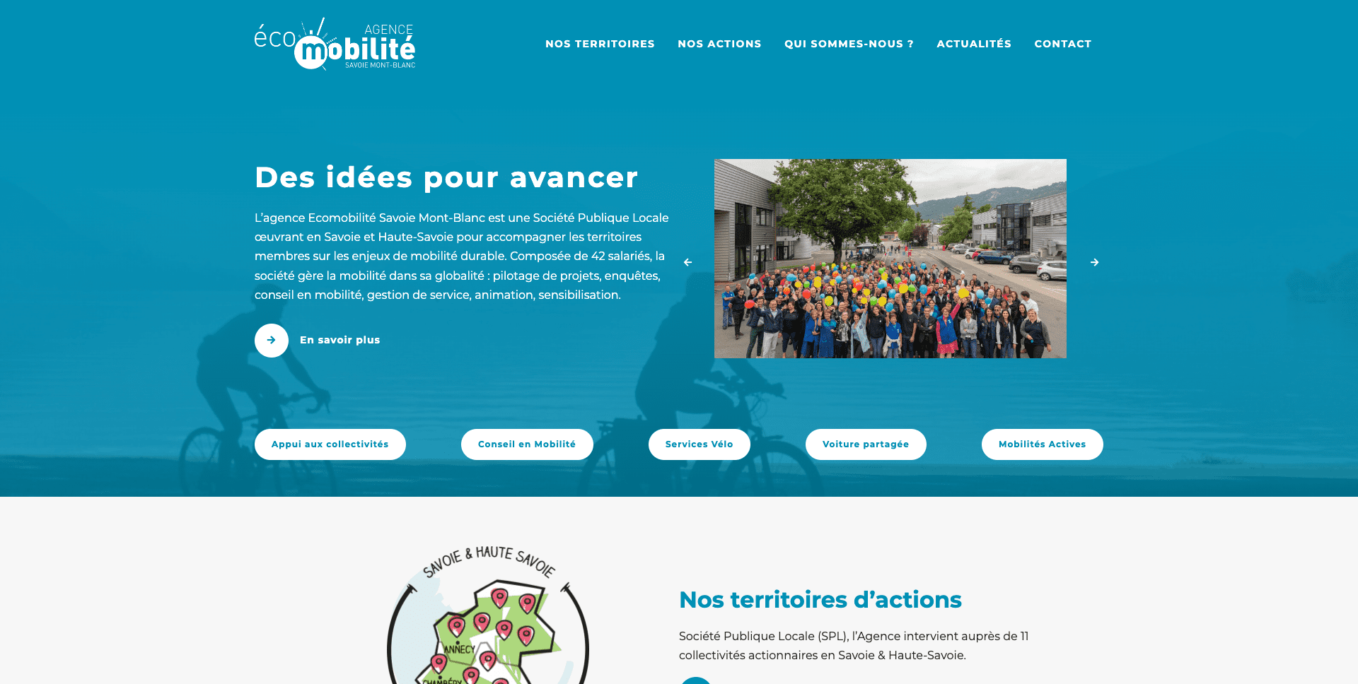 Création site web écomobilité Savoie Mont-Blanc