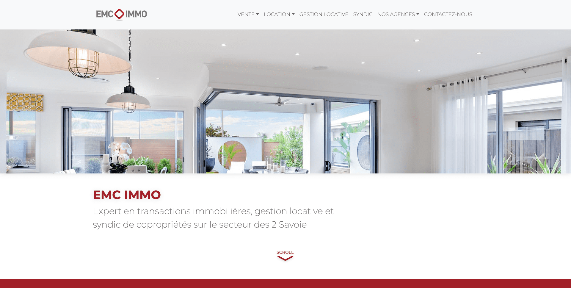 Site web d'une agence immobilière à Chambéry