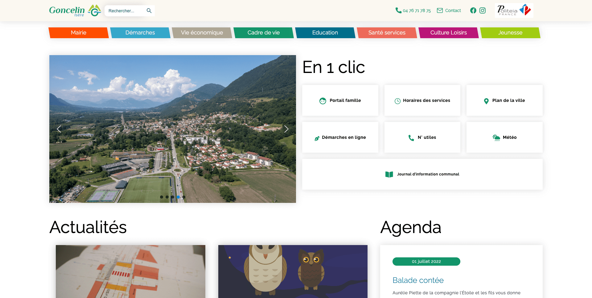 Site internet d'une mairie à goncelin en savoie