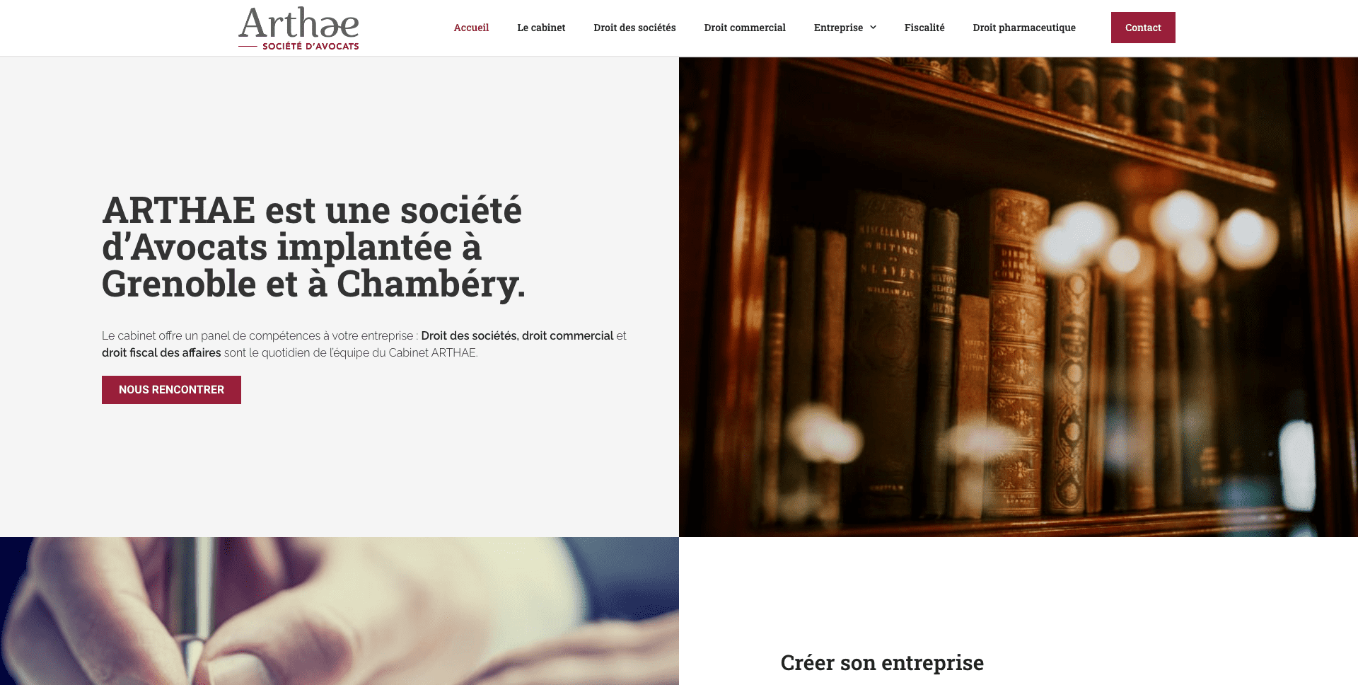 Site wordpress ARTHAE société d'avocats à Chambéry