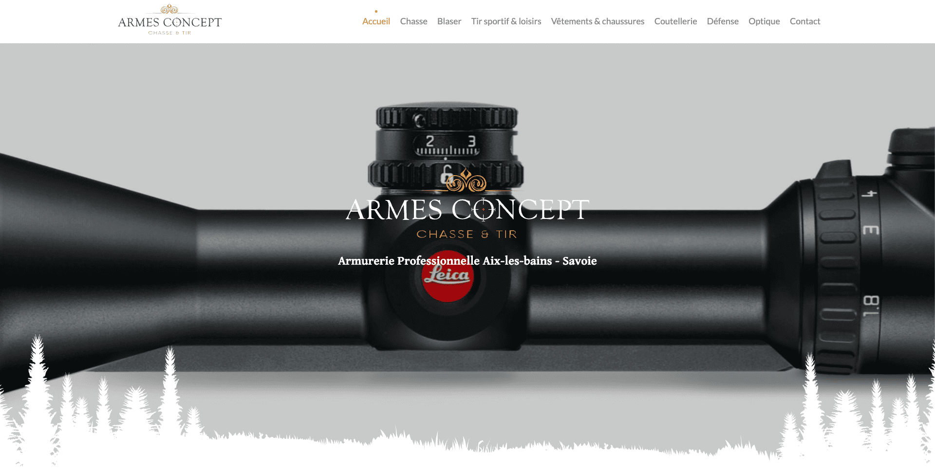 Création d'un site internet d'armureries à chambéry