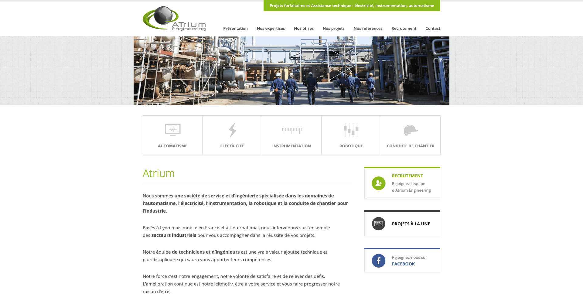 Création site internet d'ingénierie domaine électricité Savoie