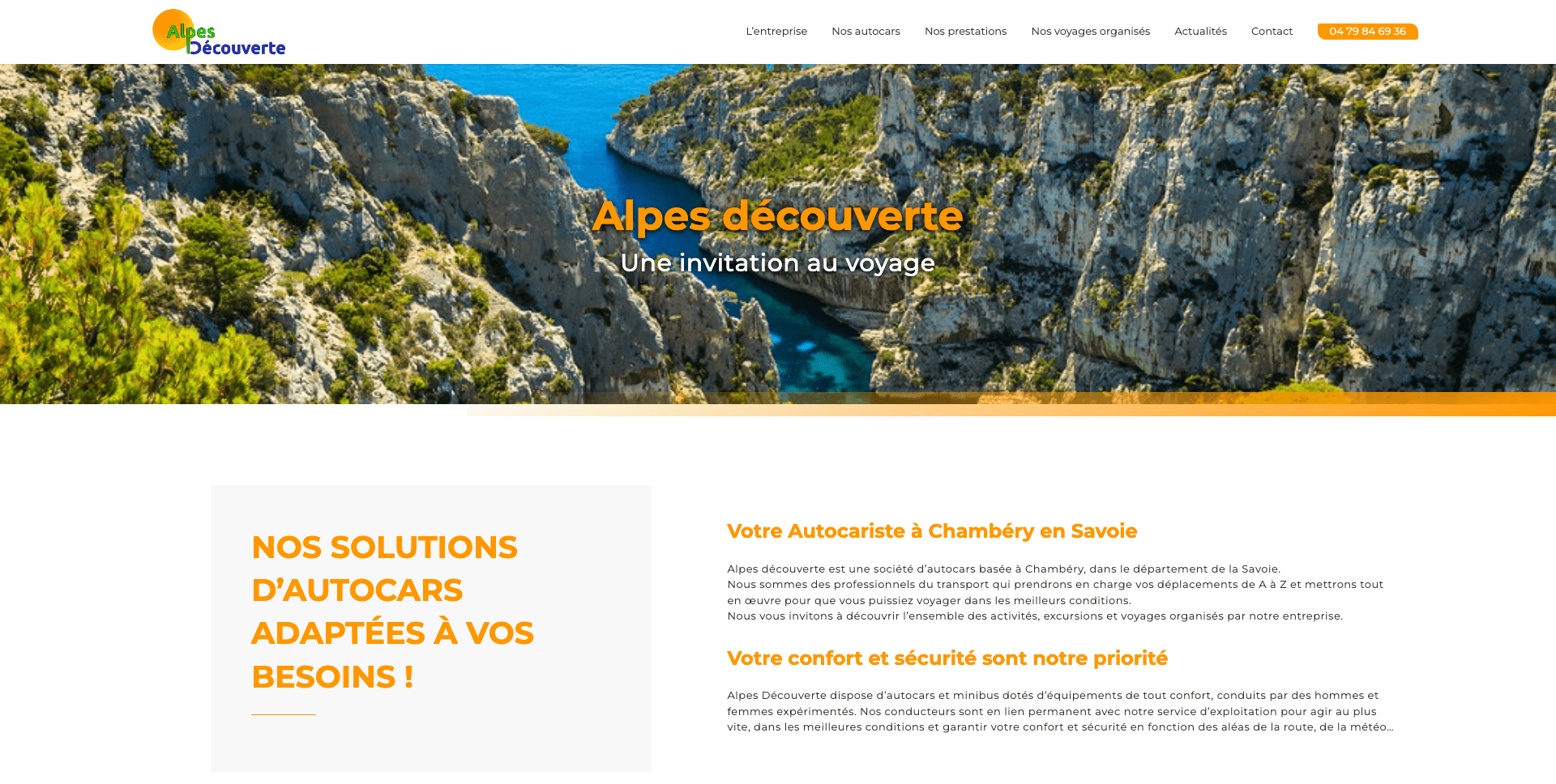Création d'un site internet d'autocariste à chambéry