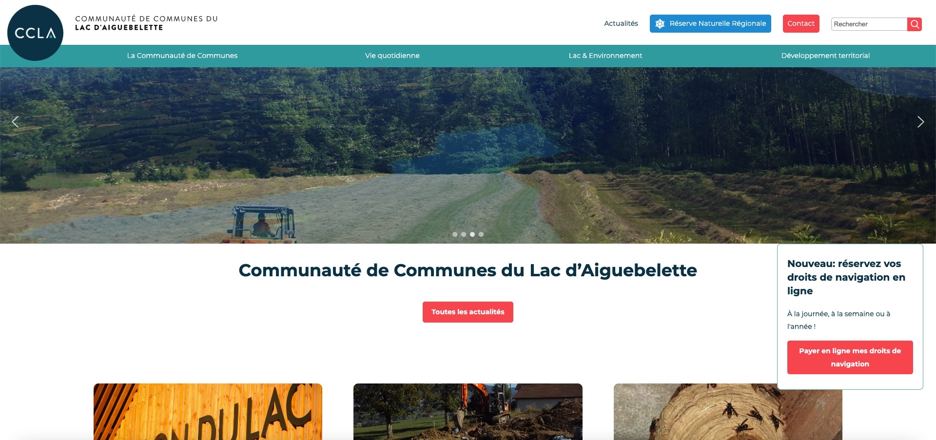 Site internet de la commune du lac d'aiguebelette en savoie