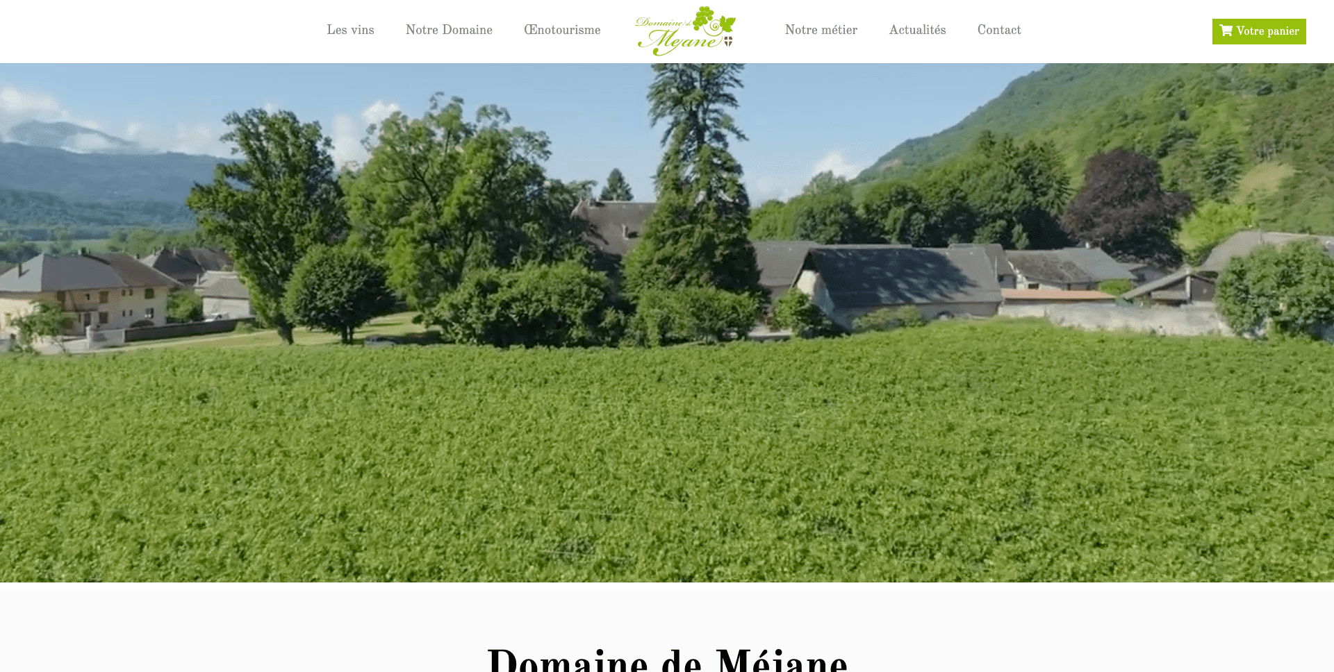 Création site interne d'un vigneron en savoie