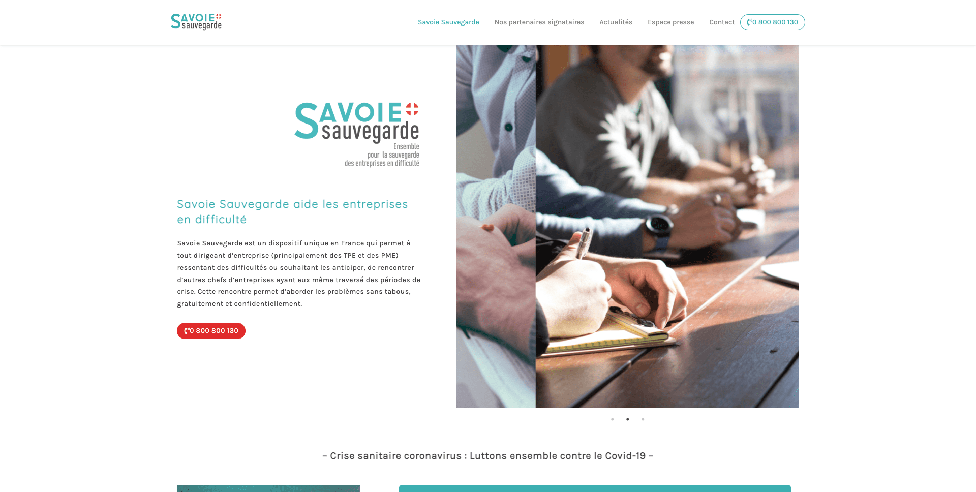 Site internet Savoie sauvegarde