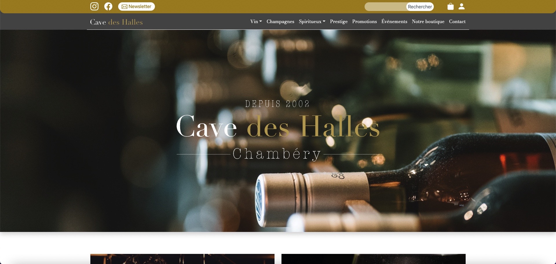 cave des halles chambéry- site web
