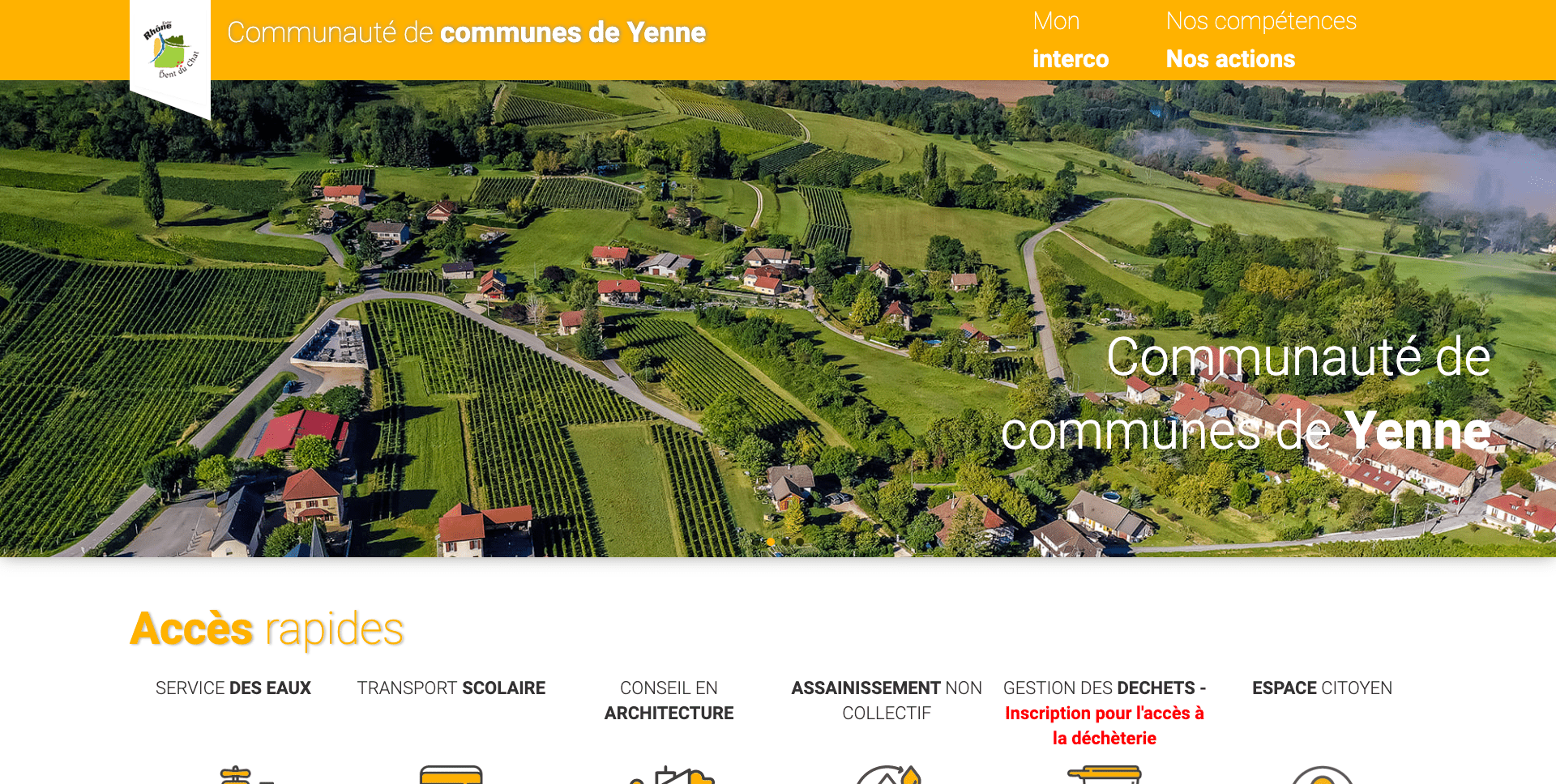 Site internet dune mairie en Savoie à Yenne