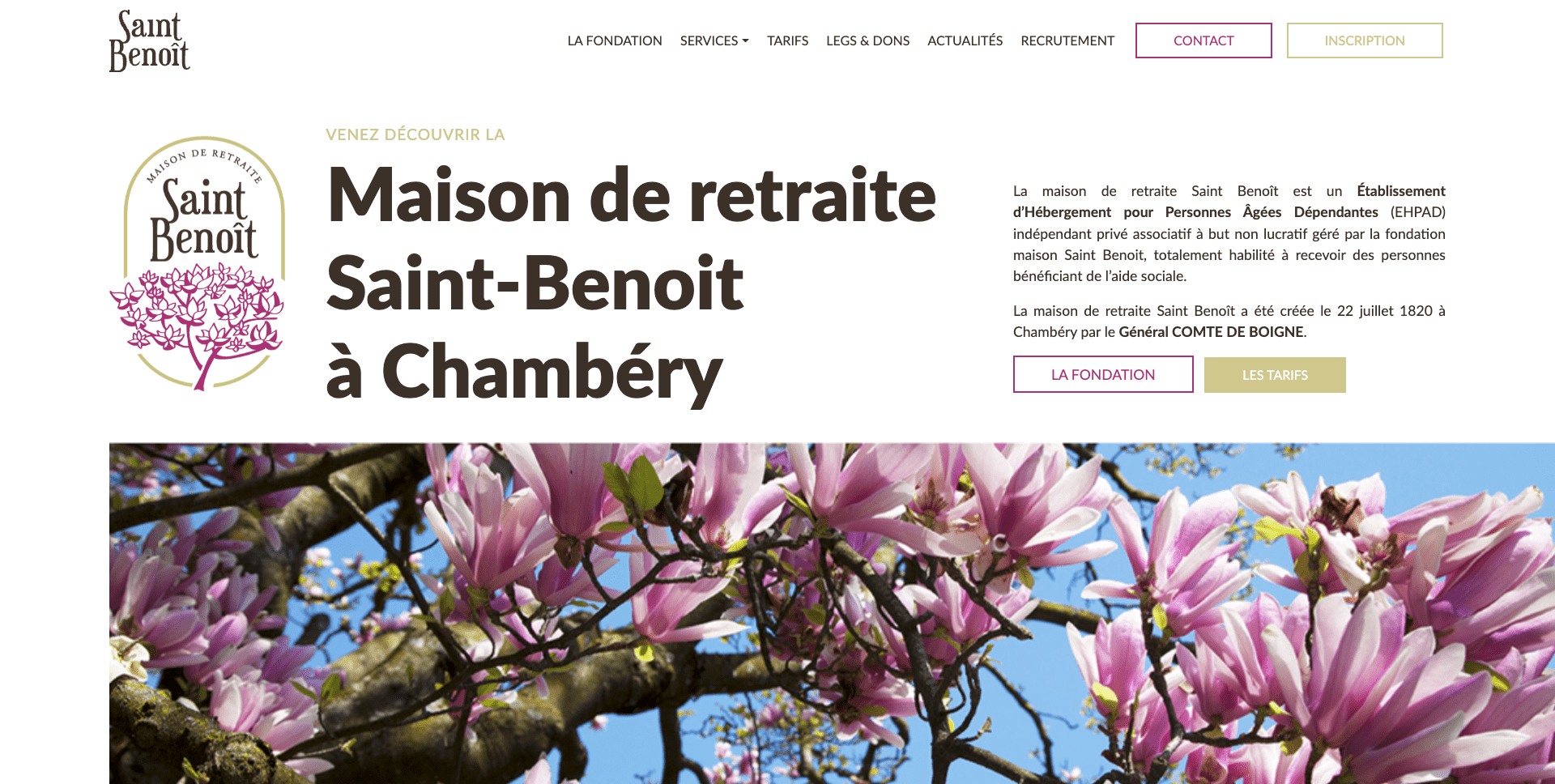 Site web maison de retraite à Chambéry