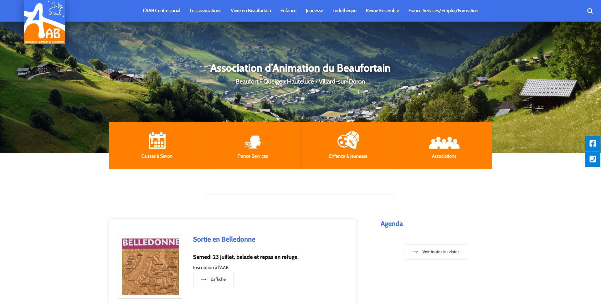 site internet Animation du beaufortain en Savoie