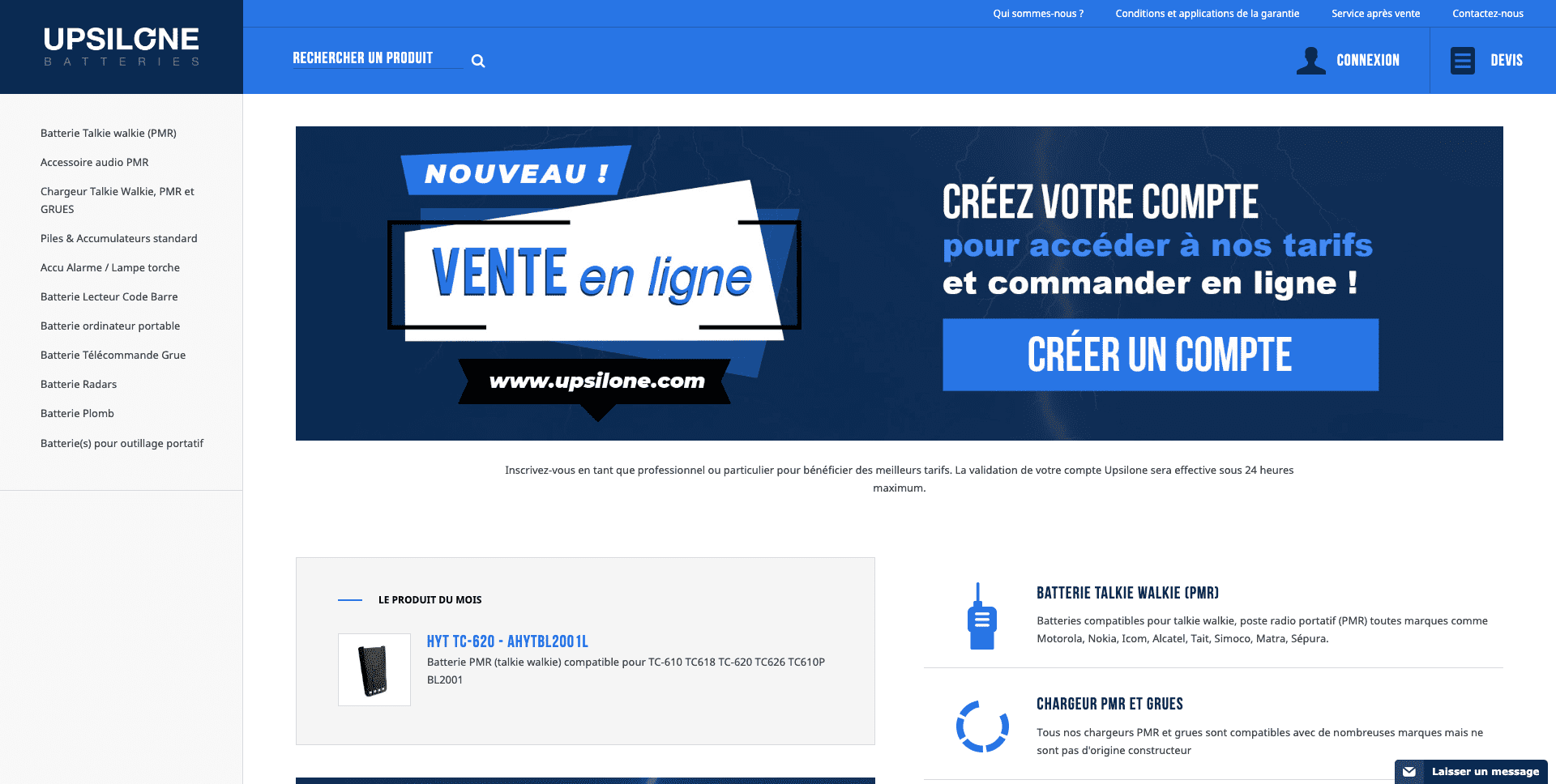Site internet batteries Upsilone Chambéry