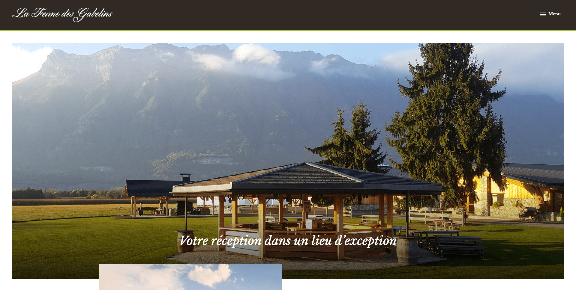 Site web la ferme des gabelins lieu de réception en Savoie