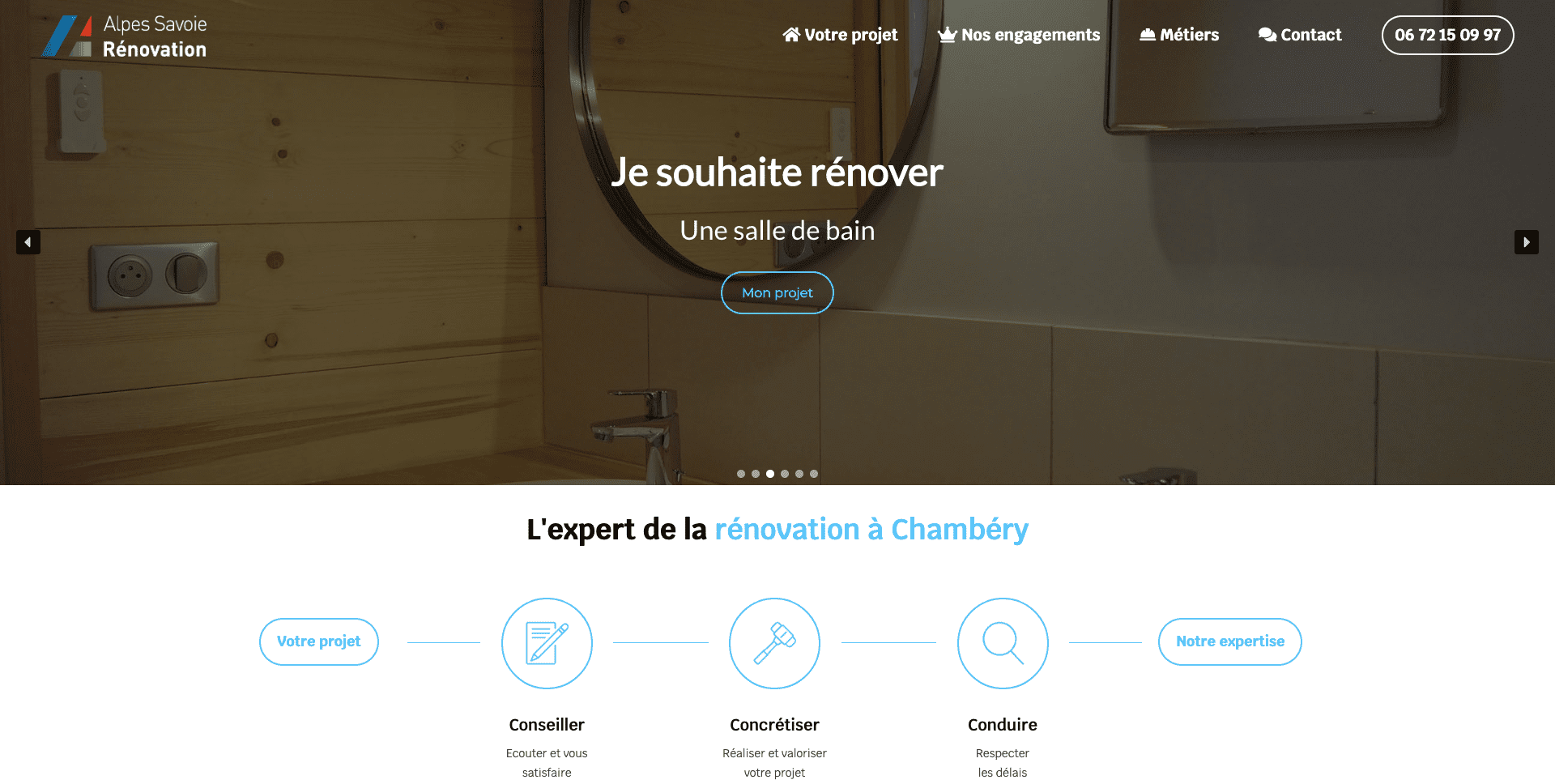 Création site internet de rénovation de maison à Chambéry