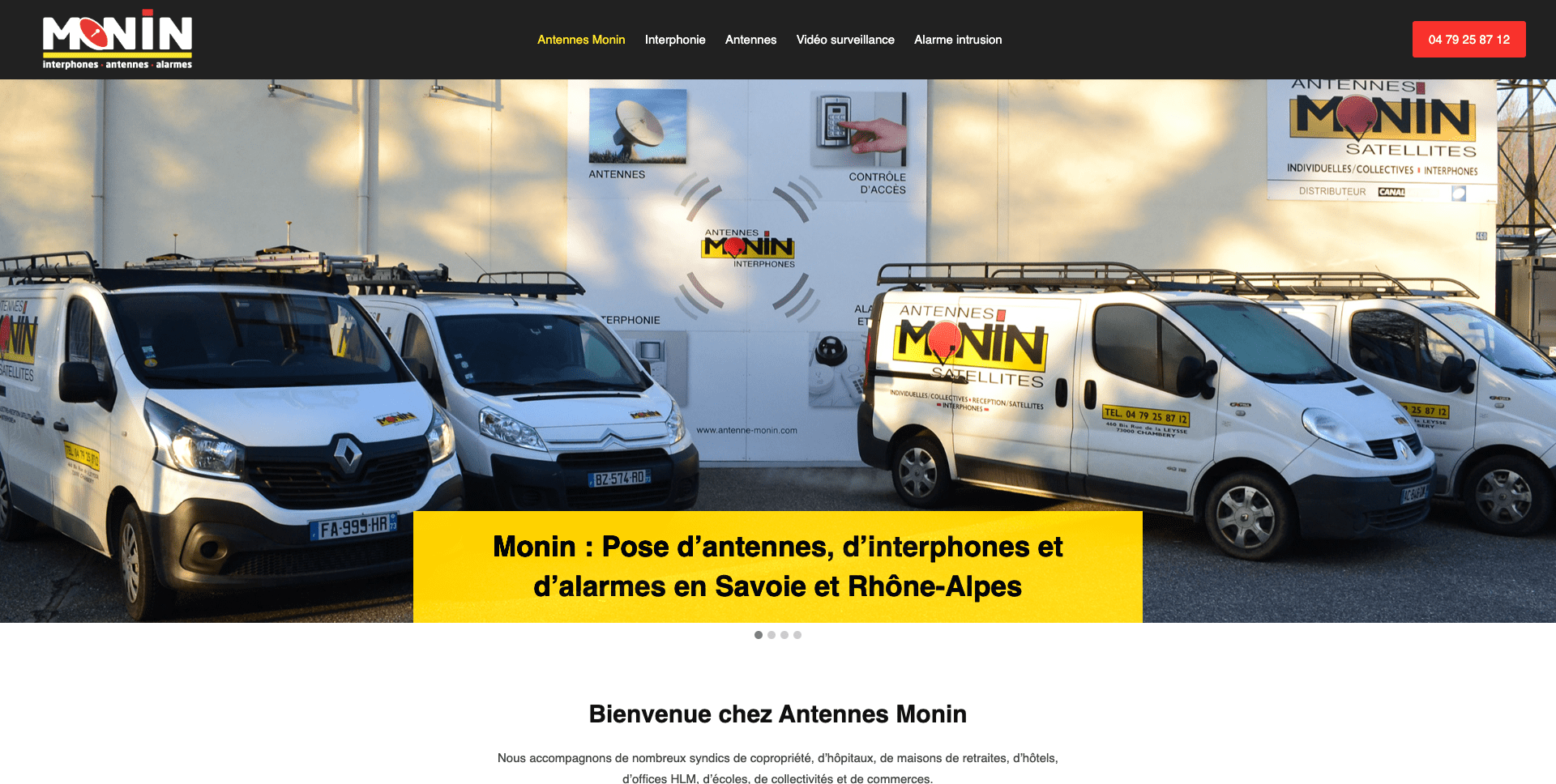 Site web pose d'antennes à Chambéry