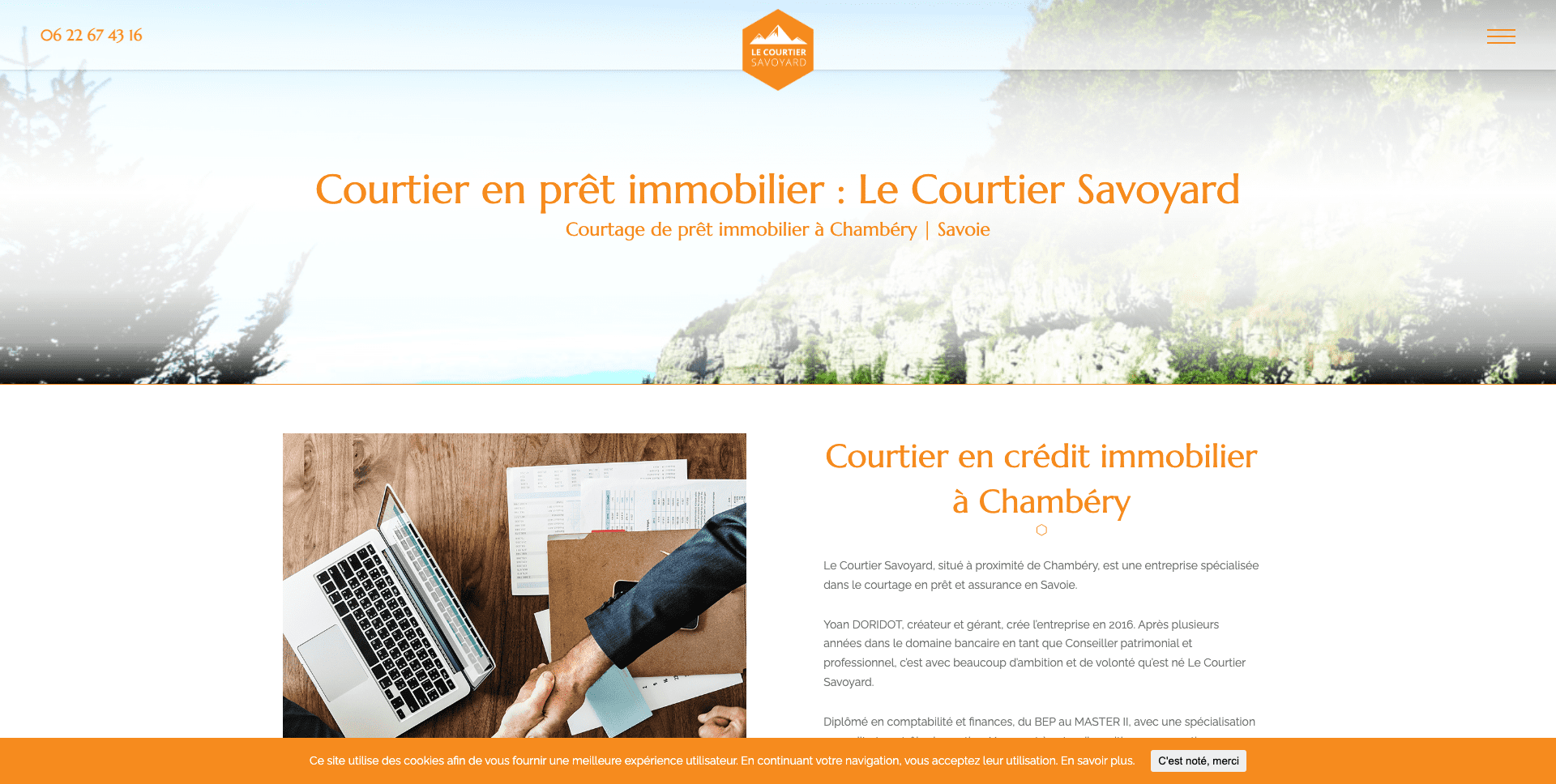 Création d'un site internet d'un courtier savoyard à Chambéry