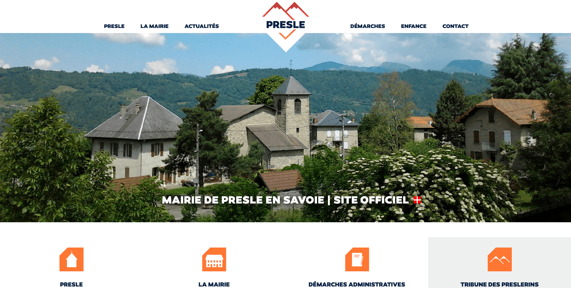 Création site internet mairie de Presle en Savoie