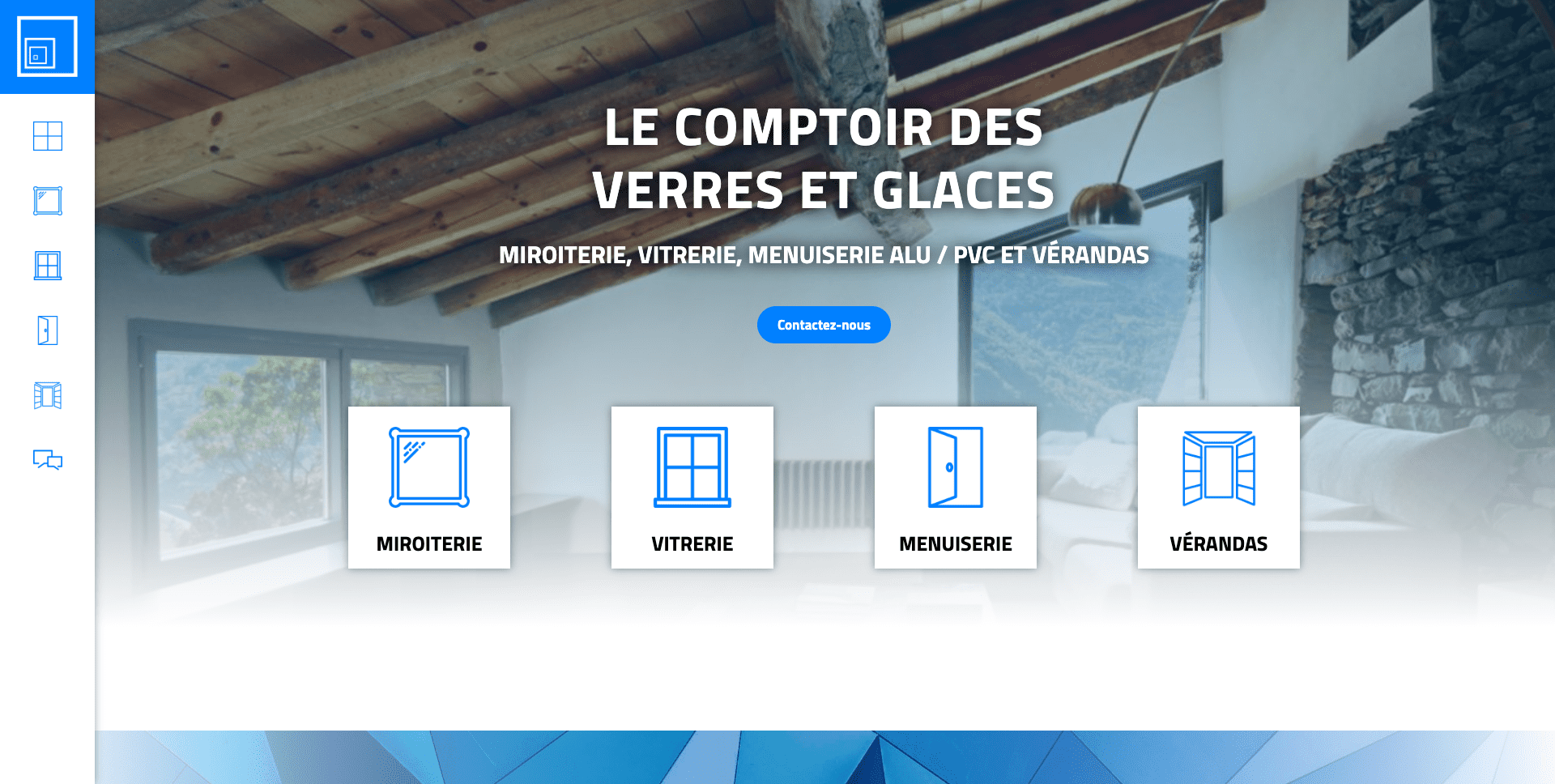 Création site internet Le comptoir des verres et glaces en Savoie