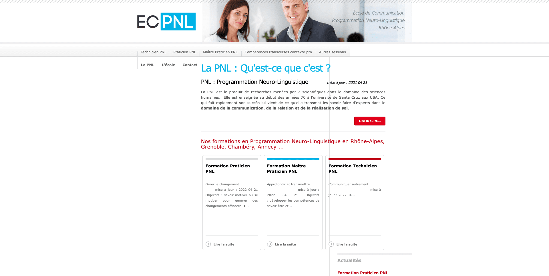 Site internet ECPNL Savoie