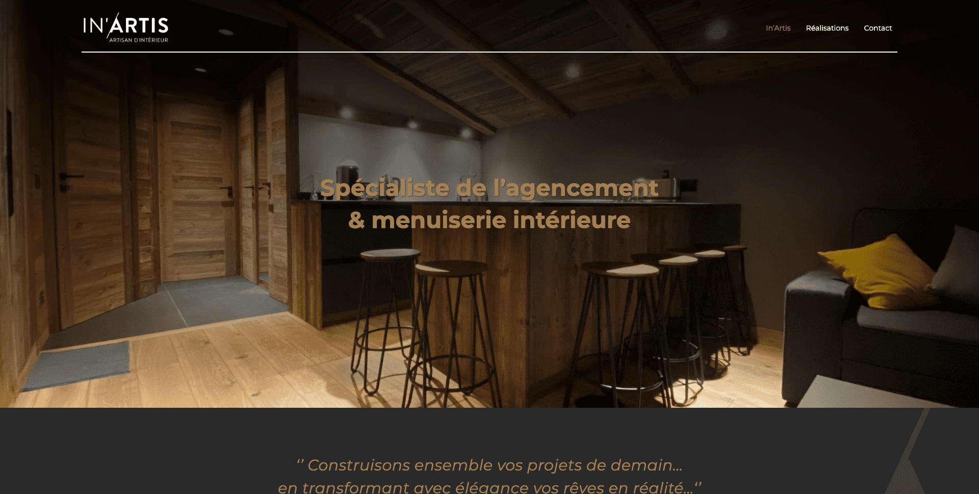 Création d'un site internett spécialiste de l'agencement à chambéry