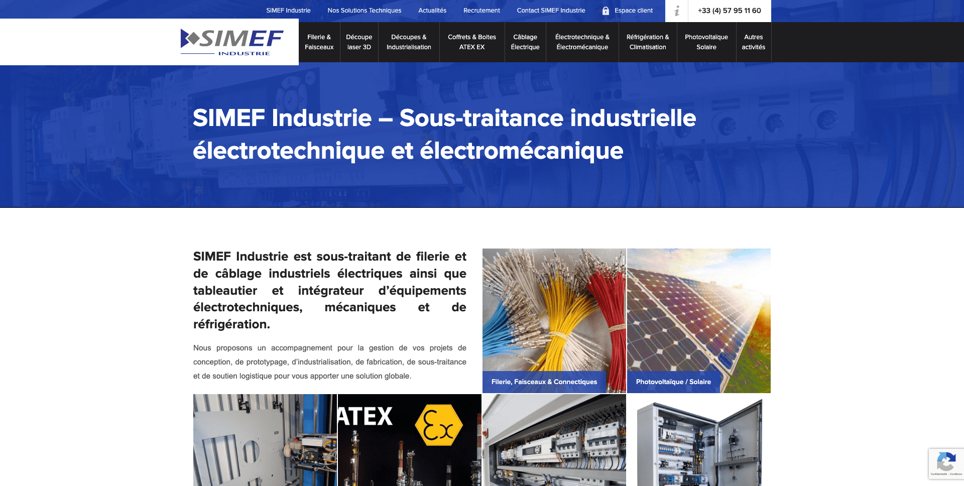 Création site internet Sous-traitance électrotechnique Savoie