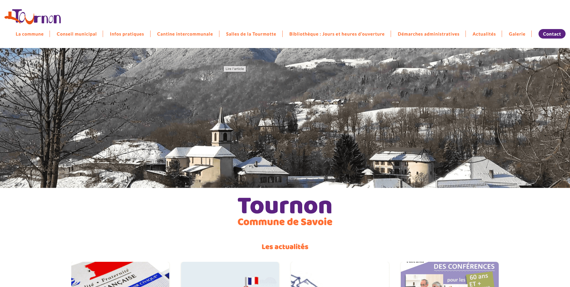 Site wordpress d'une mairie en Savoie
