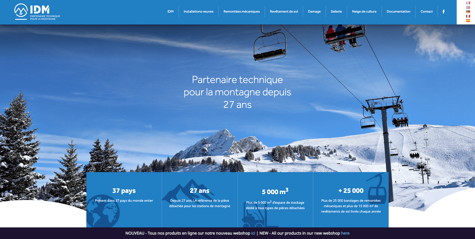 Création site internet IDM partenaire technique pour la montagne en Savoie
