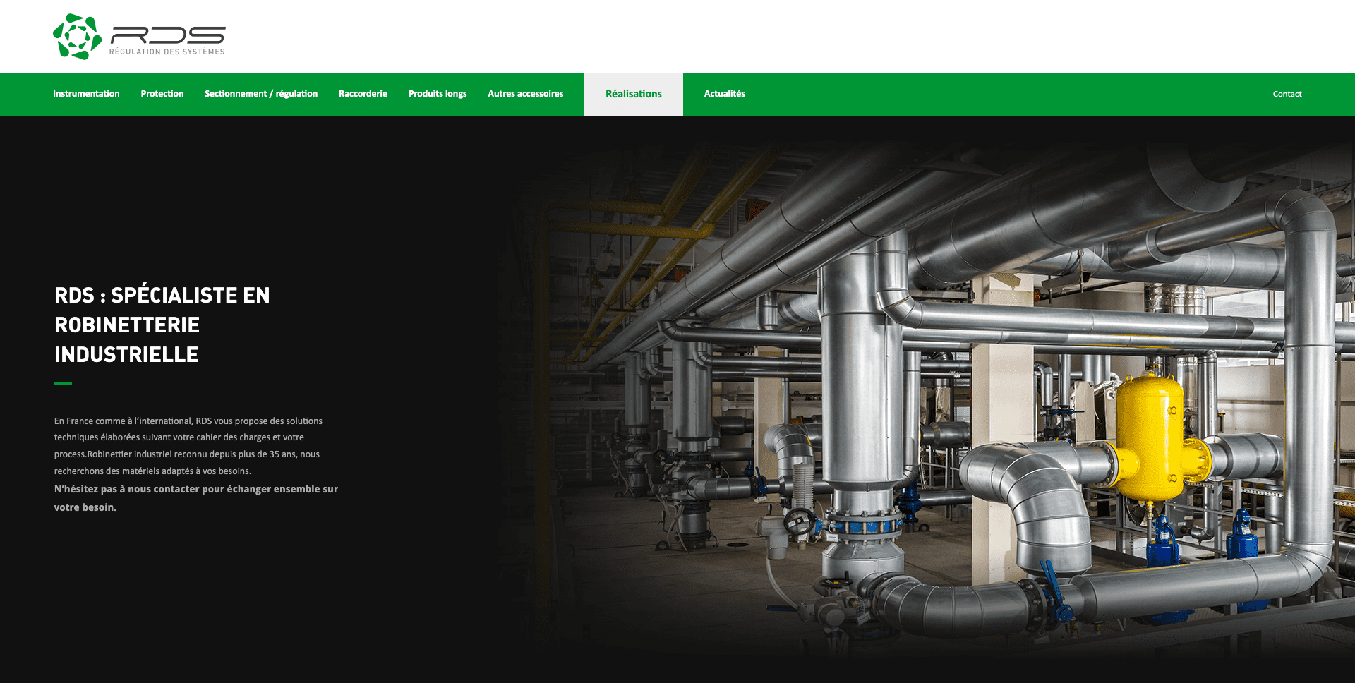 Création site internet De robinetterie industrielle en Savoie