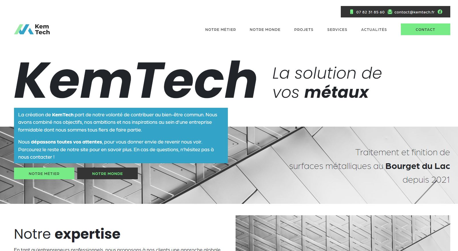 Création site internet Kemtech