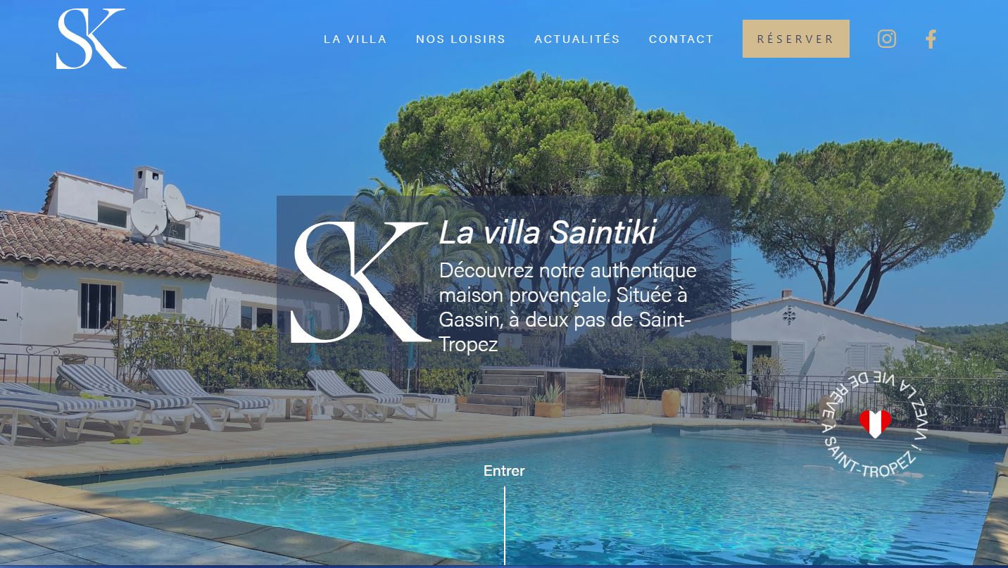 Création site internet Villa Saintiki