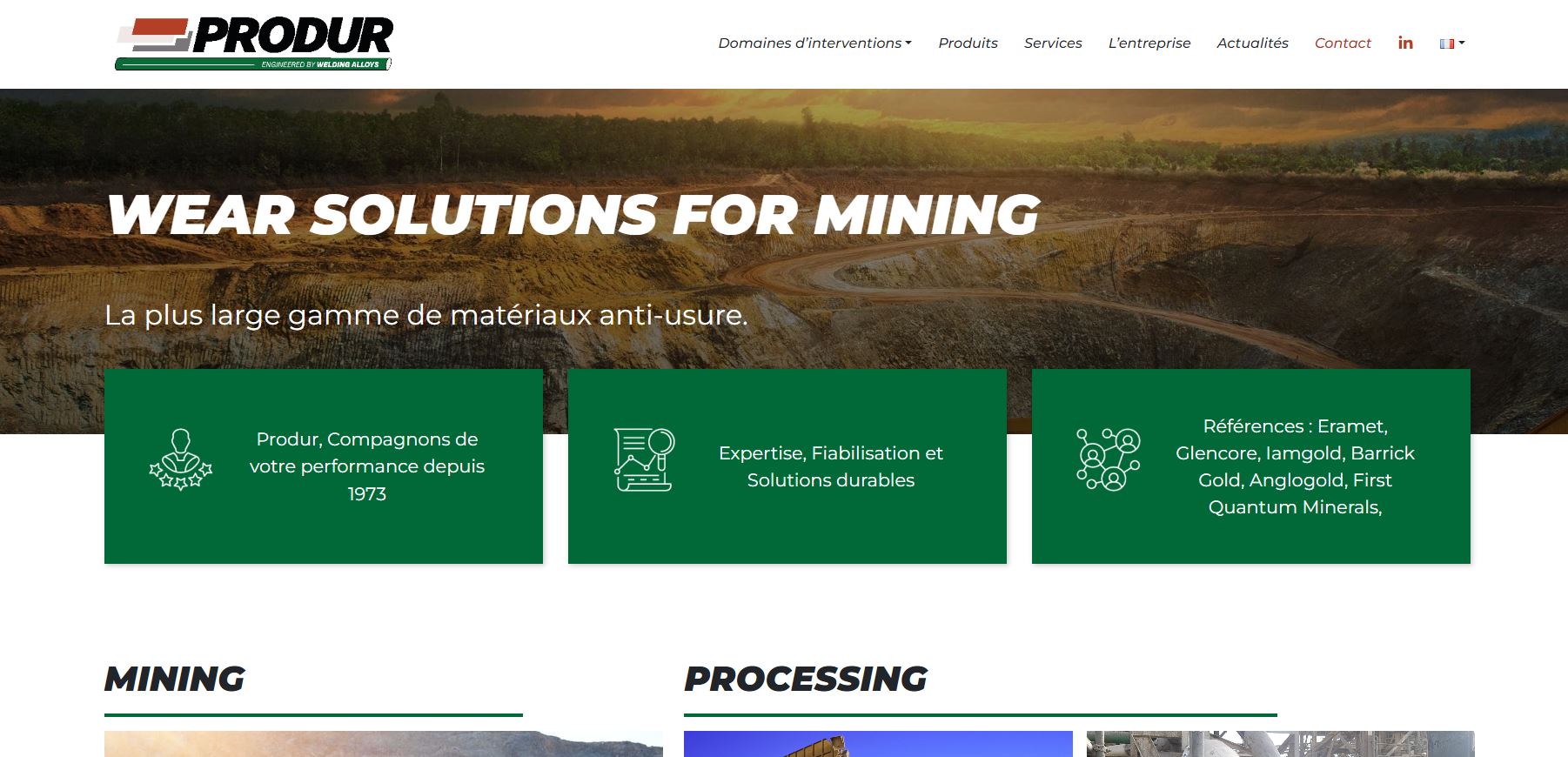 Site internet Produr Mining