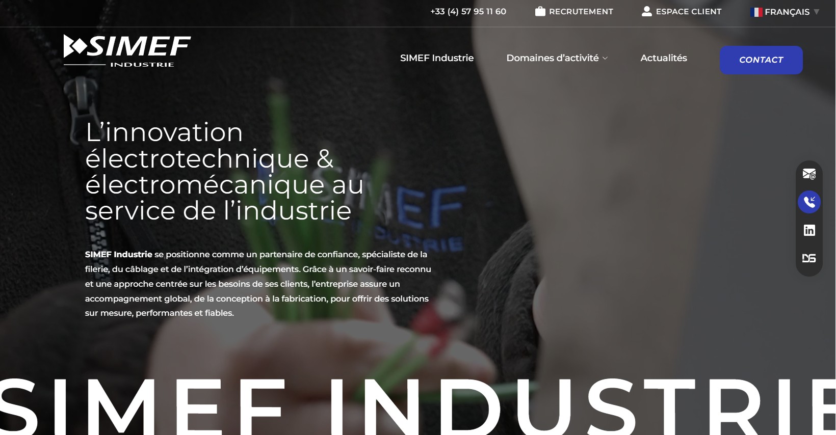 Site web SIMEF Industrie