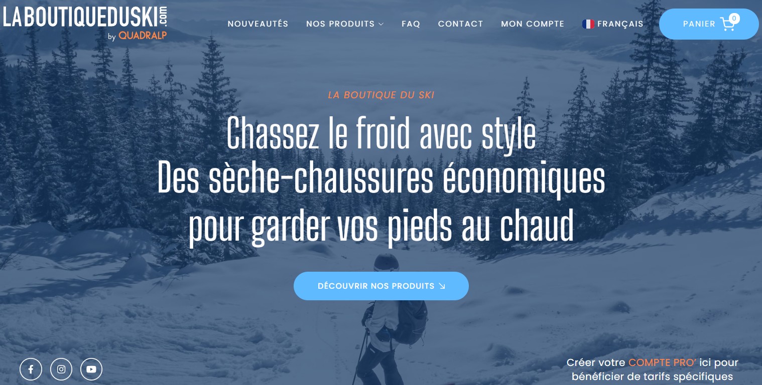 Site internet La Boutique du Ski