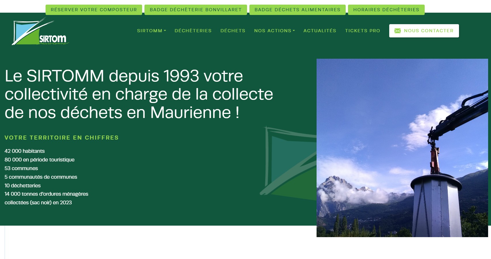 Site web du Sirtom de Maurienne